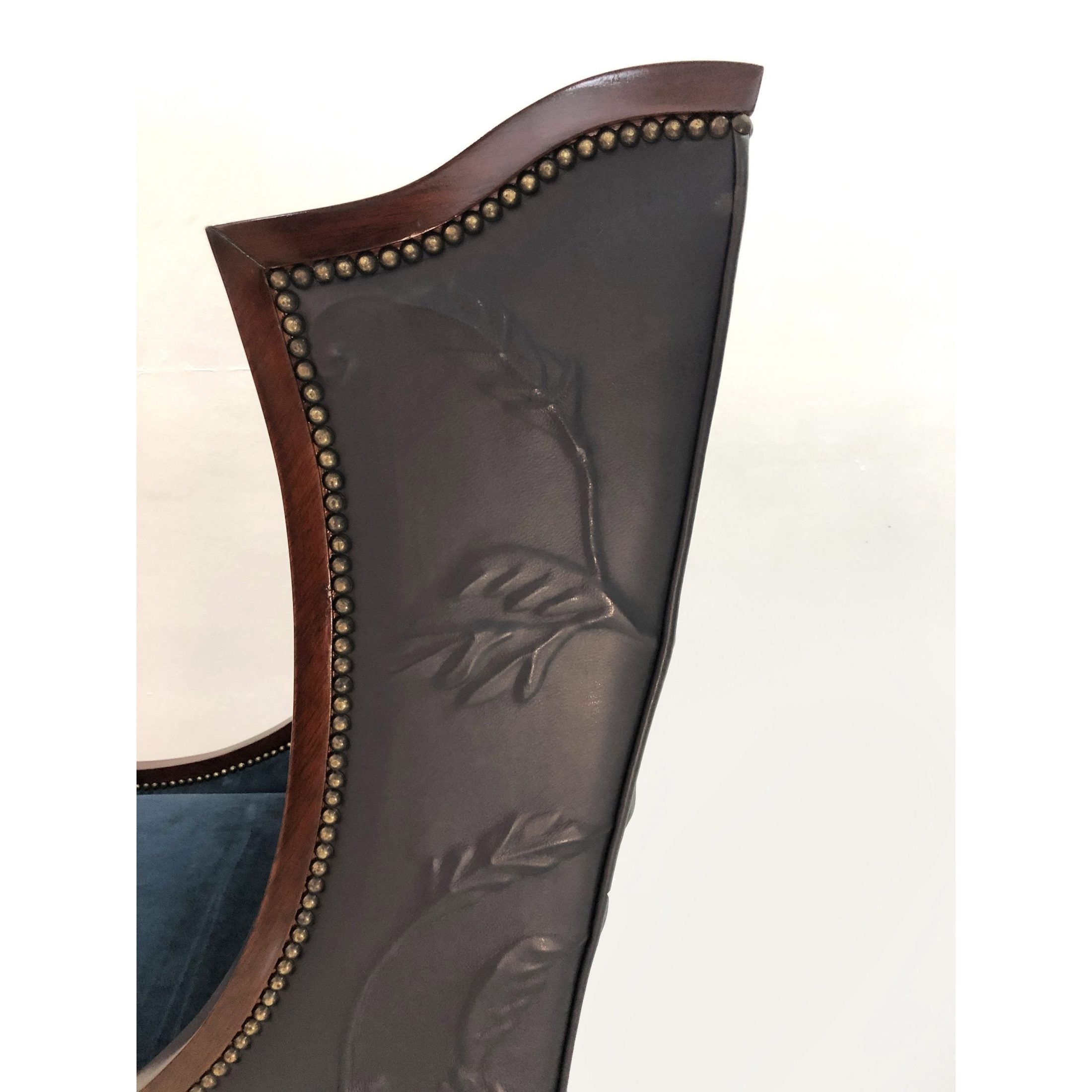 Nuovo Wing Chair with Acantha Sculpted Leather thomas-george-gallery