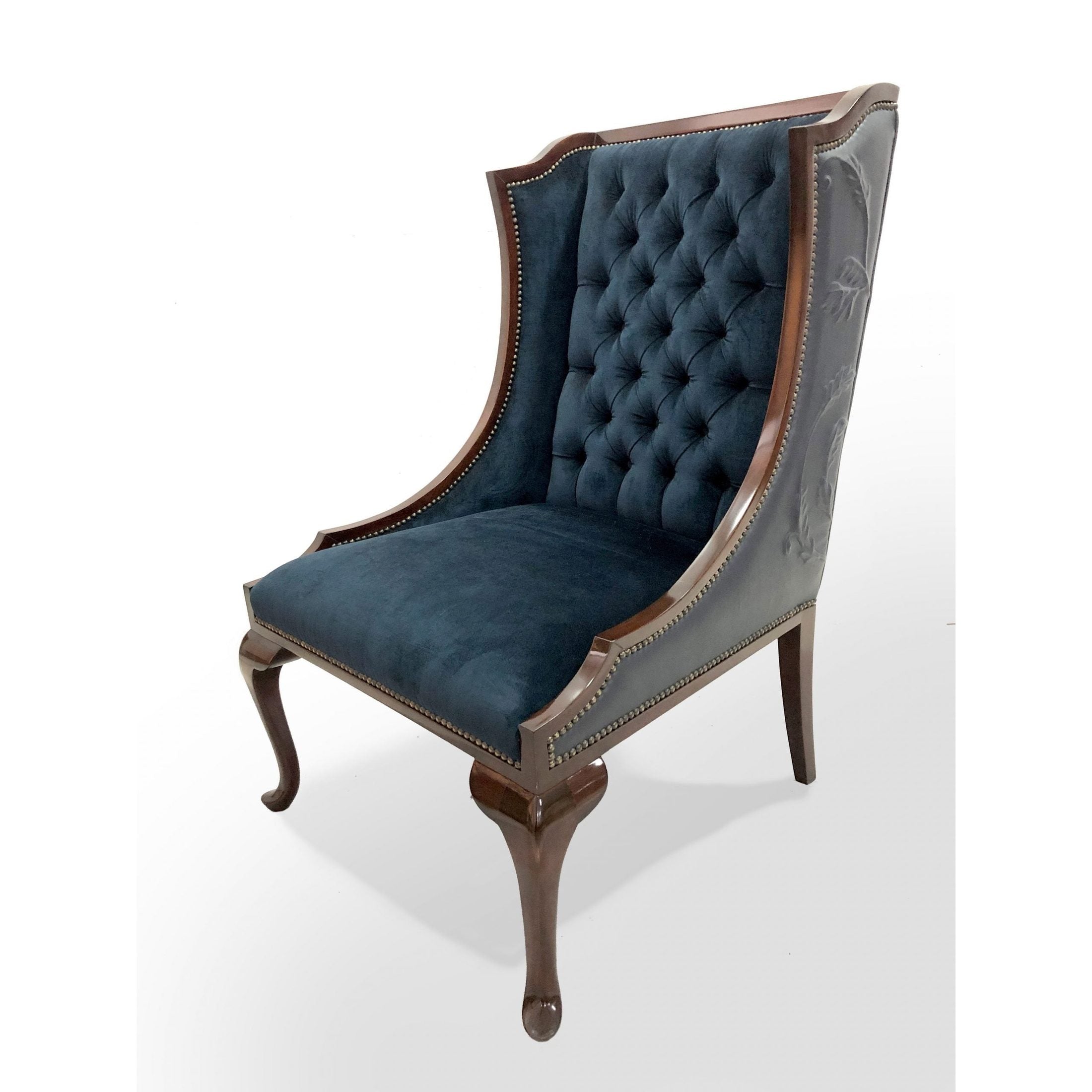 Nuovo Wing Chair with Acantha Sculpted Leather thomas-george-gallery