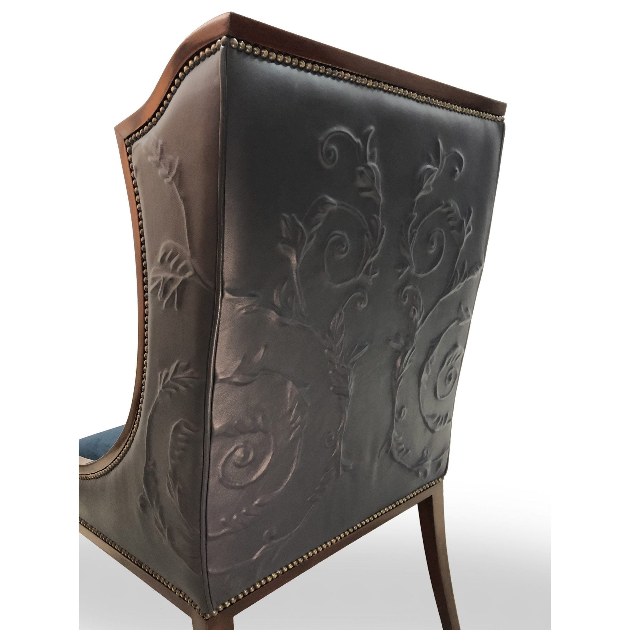 Nuovo Wing Chair with Acantha Sculpted Leather thomas-george-gallery