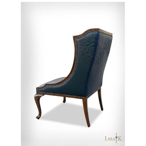 Nuovo Wing Chair with Acantha Sculpted Leather thomas-george-gallery