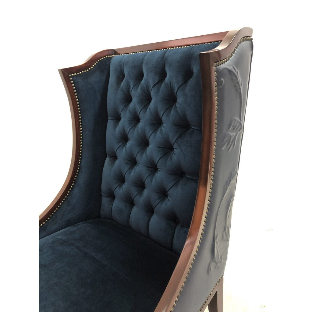 Nuovo Wing Chair with Acantha Sculpted Leather thomas-george-gallery