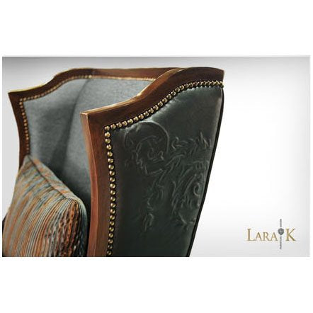 Nuovo Wing Chair with Acantha Sculpted Leather thomas-george-gallery
