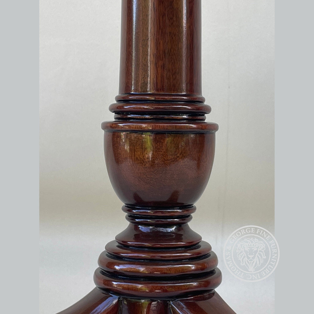 Georgian Pie Crust Wine Table with leather top