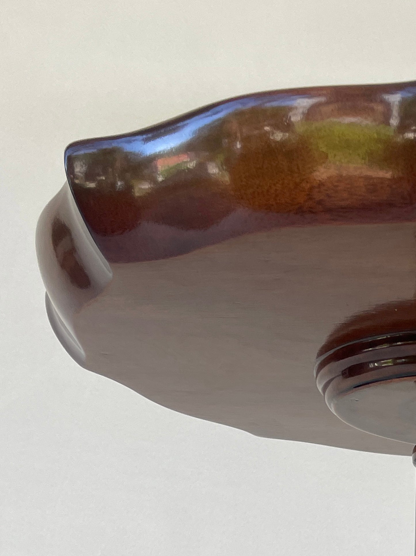 Georgian Pie Crust Wine Table with leather top