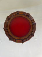 Georgian Pie Crust Wine Table with leather top