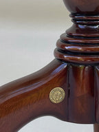 Georgian Pie Crust Wine Table with leather top
