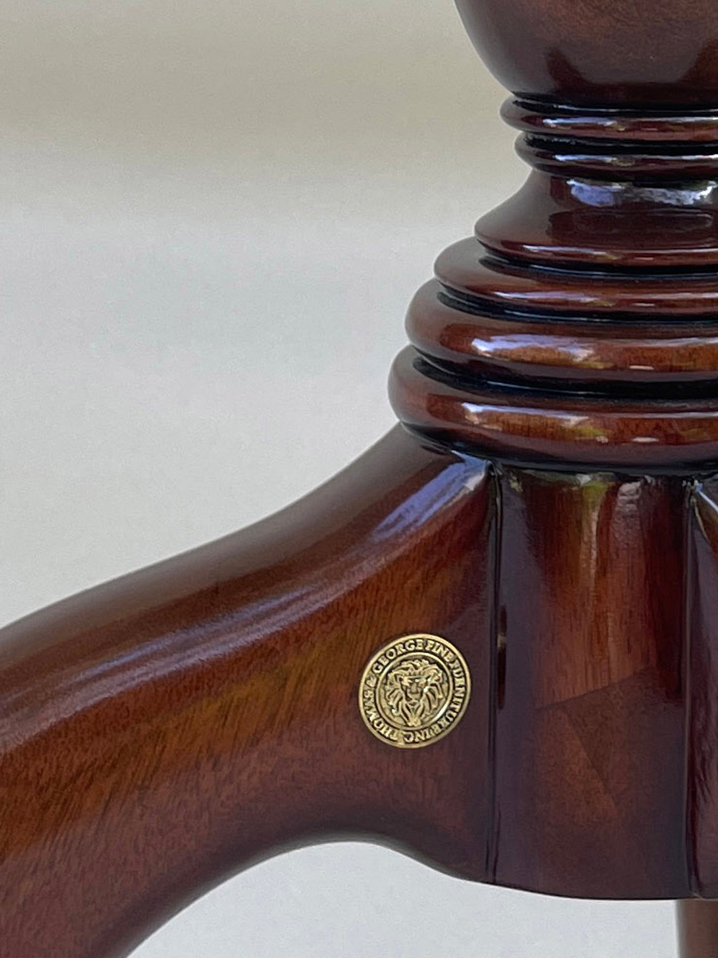 Georgian Pie Crust Wine Table with leather top