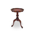 Georgian Pie Crust Wine Table with leather top