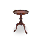 Georgian Pie Crust Wine Table with leather top