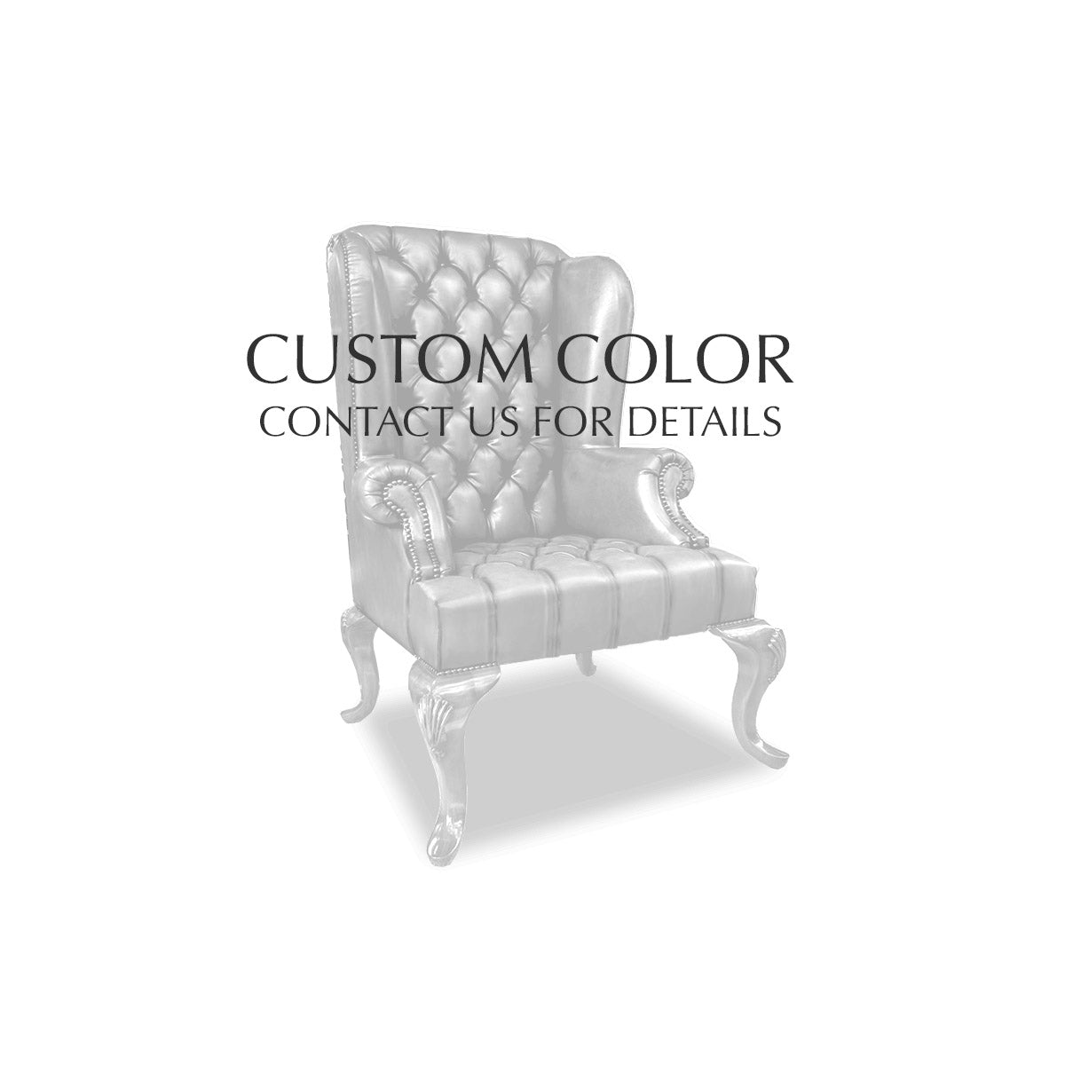 Queen Anne Tufted Wing Chair (Plain Arm-Full Cabriole)