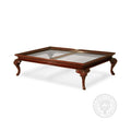 Queen Anne Rectangular Glass Top Coffee Table thomas-george-gallery