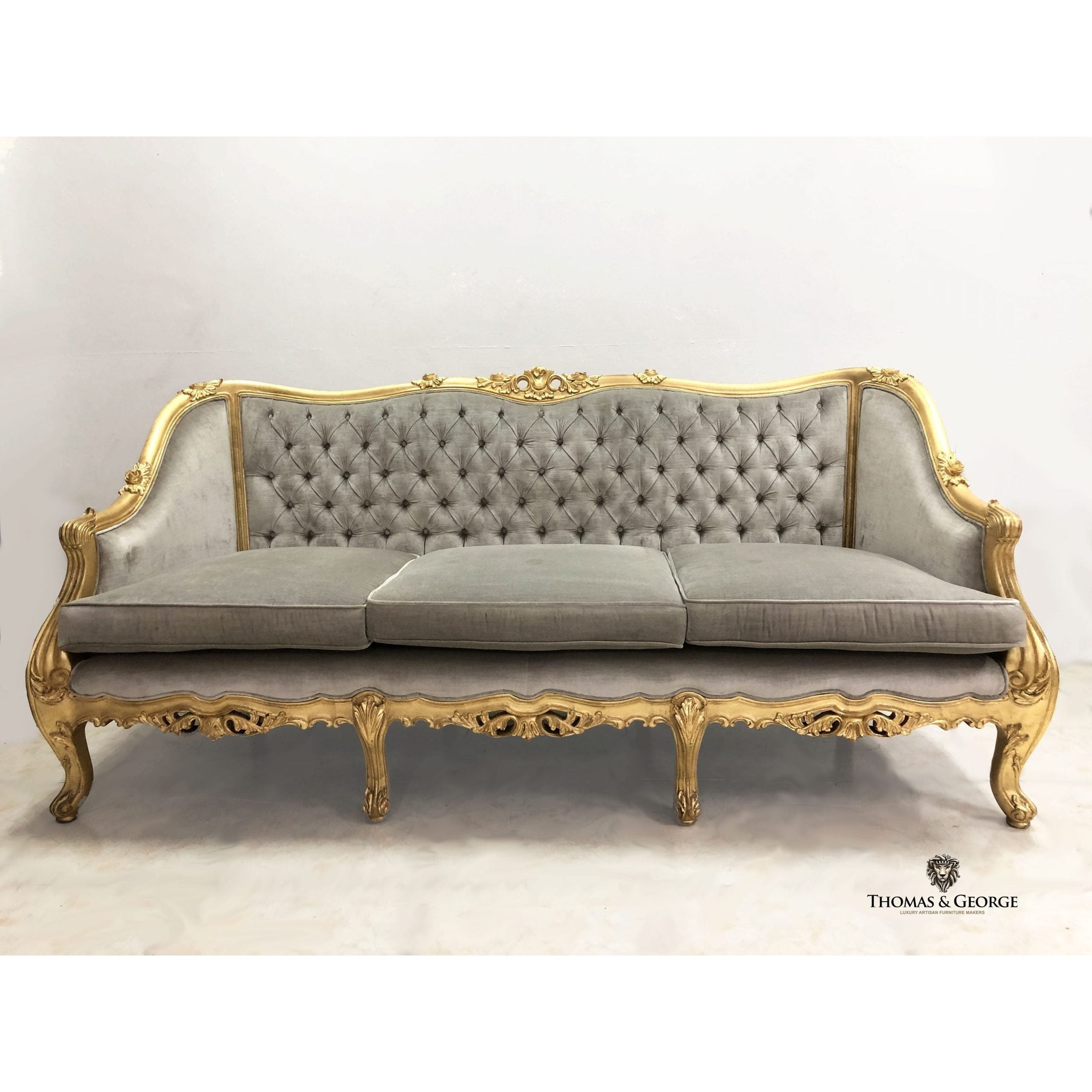 Radice Hand Carved 3 Seater-Sofa Gilded thomas-george-gallery