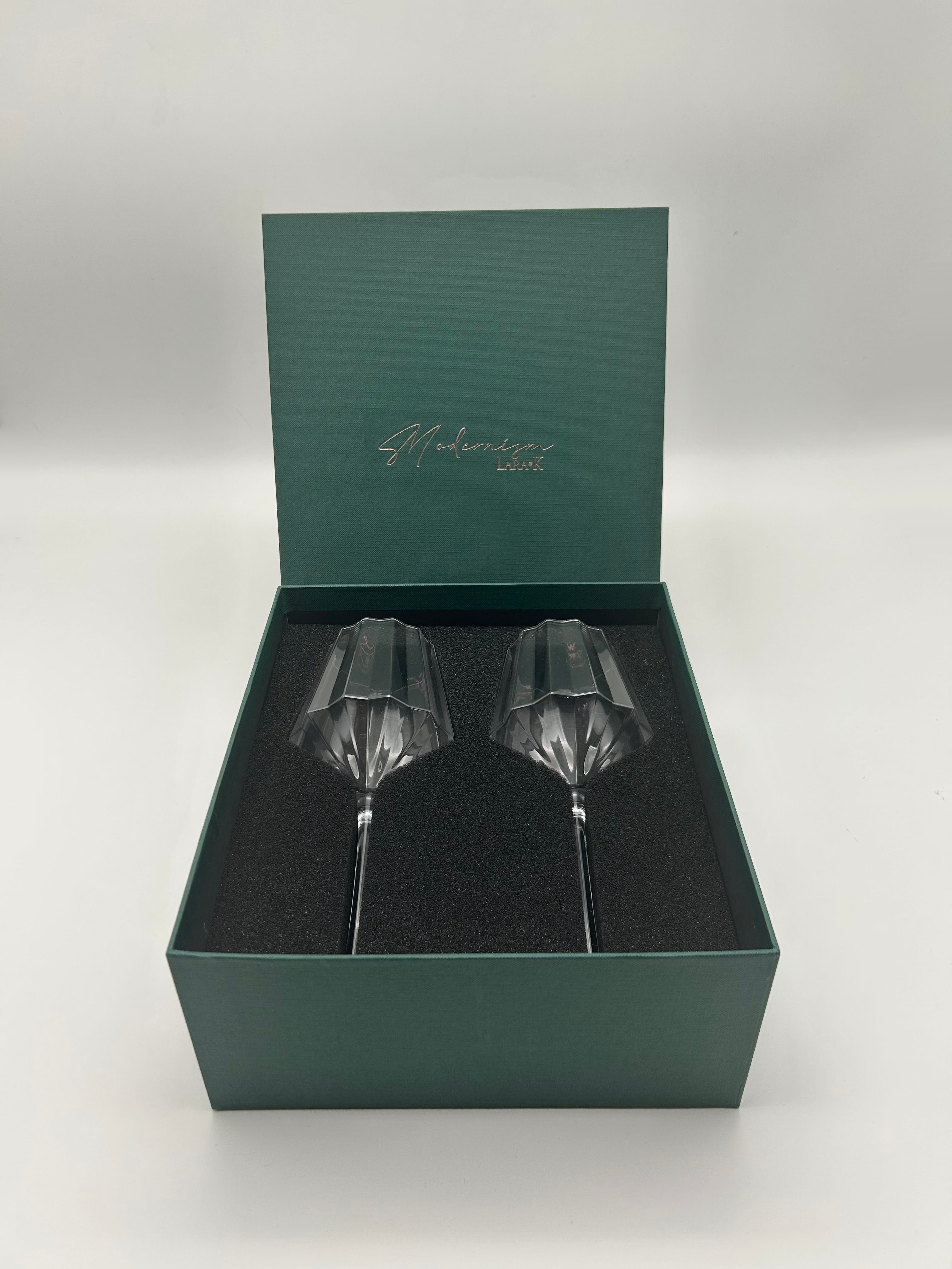 Modernism x Lara K. Crystal Red Wine | Water Glasses