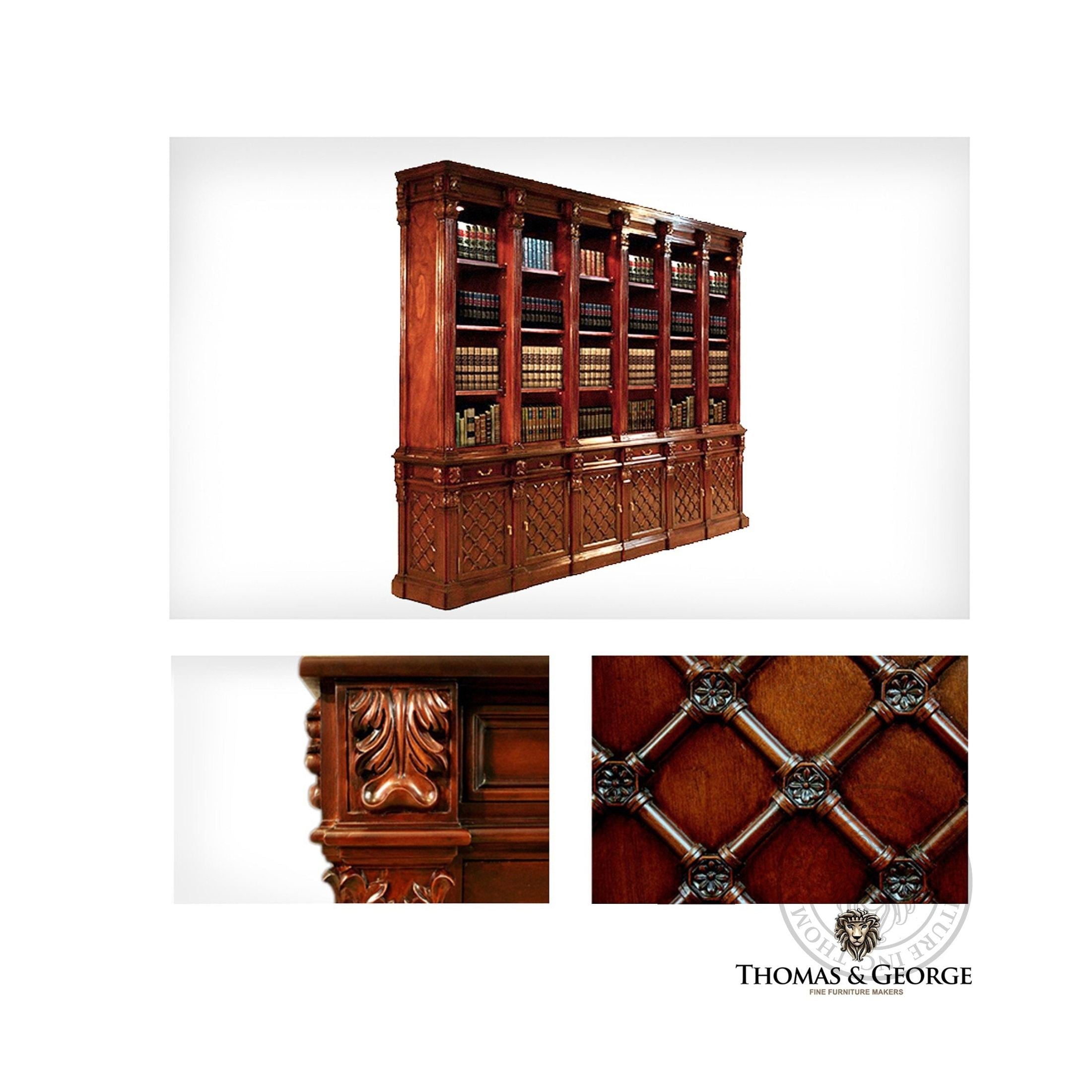 Regency Trellis Bookcase 6-Panel thomas-george-gallery