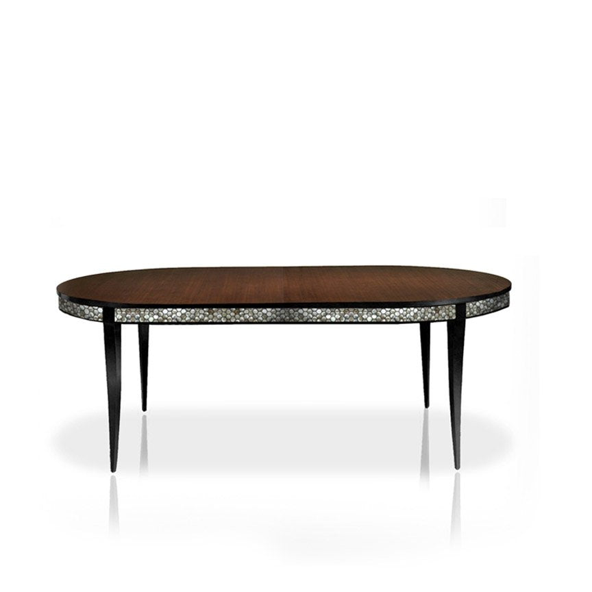 Sabre Oval Dining Table - lntarsio Silver thomas-george-gallery