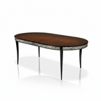 Sabre Oval Dining Table - lntarsio Silver