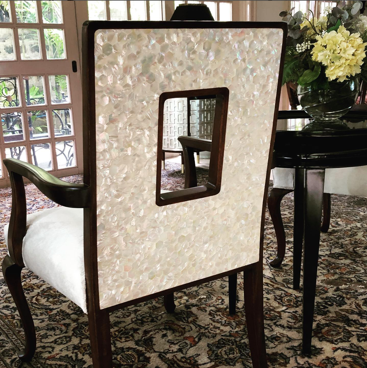 Intarsio Chair - Star Shell Inlay