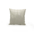 Stripe Sculpted Leather Cushion | Throw Pillow