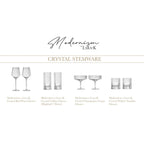Modernism x Lara K. Crystal Champagne Coupe Glasses