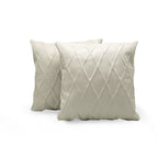 Trellis Sculpted Leather Cushion | Throw Pillow