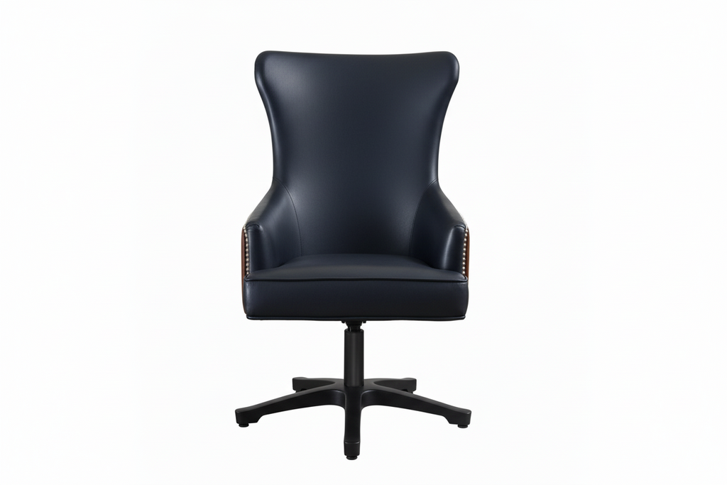 Uffi Executive Swivel Wing Chair with Quilted Leather