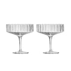 Modernism x Lara K. Crystal Champagne Coupe Glasses