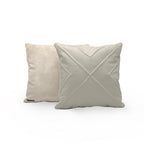 X Sculpted Leather Cushion | Throw Pillow