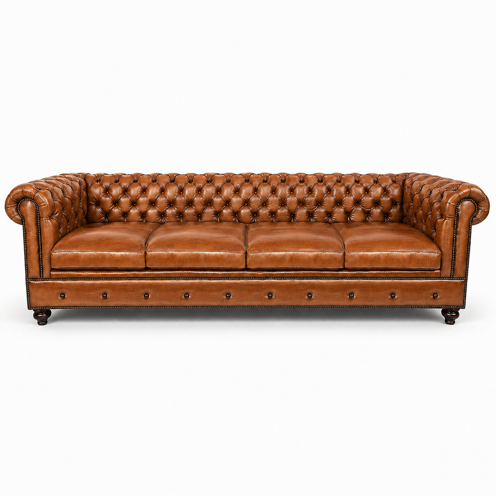 Classic Chesterfield 4-Seater Sofa (Fixed Loose Cushion)