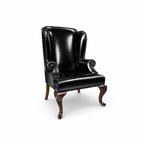 Queen Anne Plain Wing Chair (Front Cabriole)